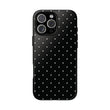 Black Chic Polka Dot iPhone Case - Minimalist Style