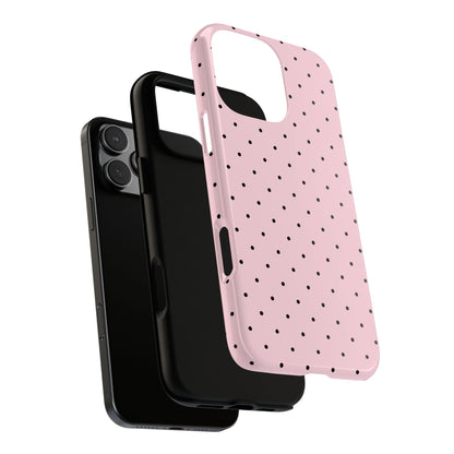 Cute Millennial Pink Polka Dot iPhone Case