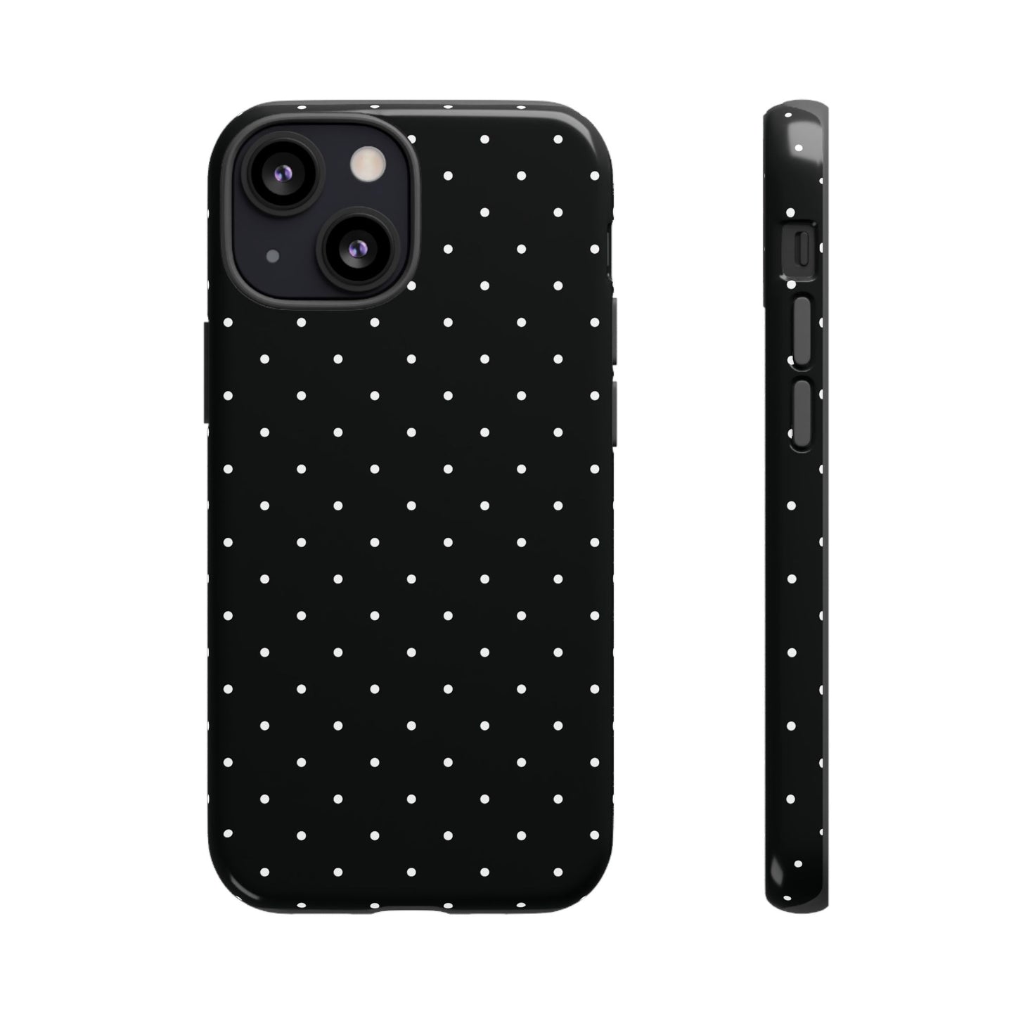 Black Chic Polka Dot iPhone Case - Minimalist Style