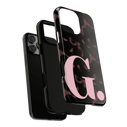 Personalized Initial Tortoise Shell iPhone Case - Blush Chic