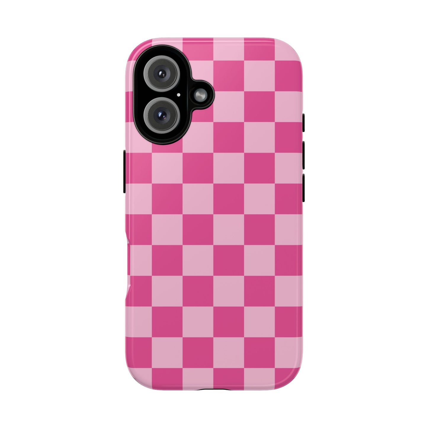 Hot Pink Checker Pattern iPhone Case for Girls