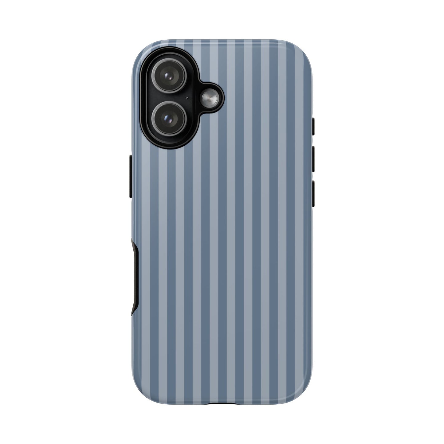 Blue Gray Striped iPhone Case - Minimalist Stripe Pattern