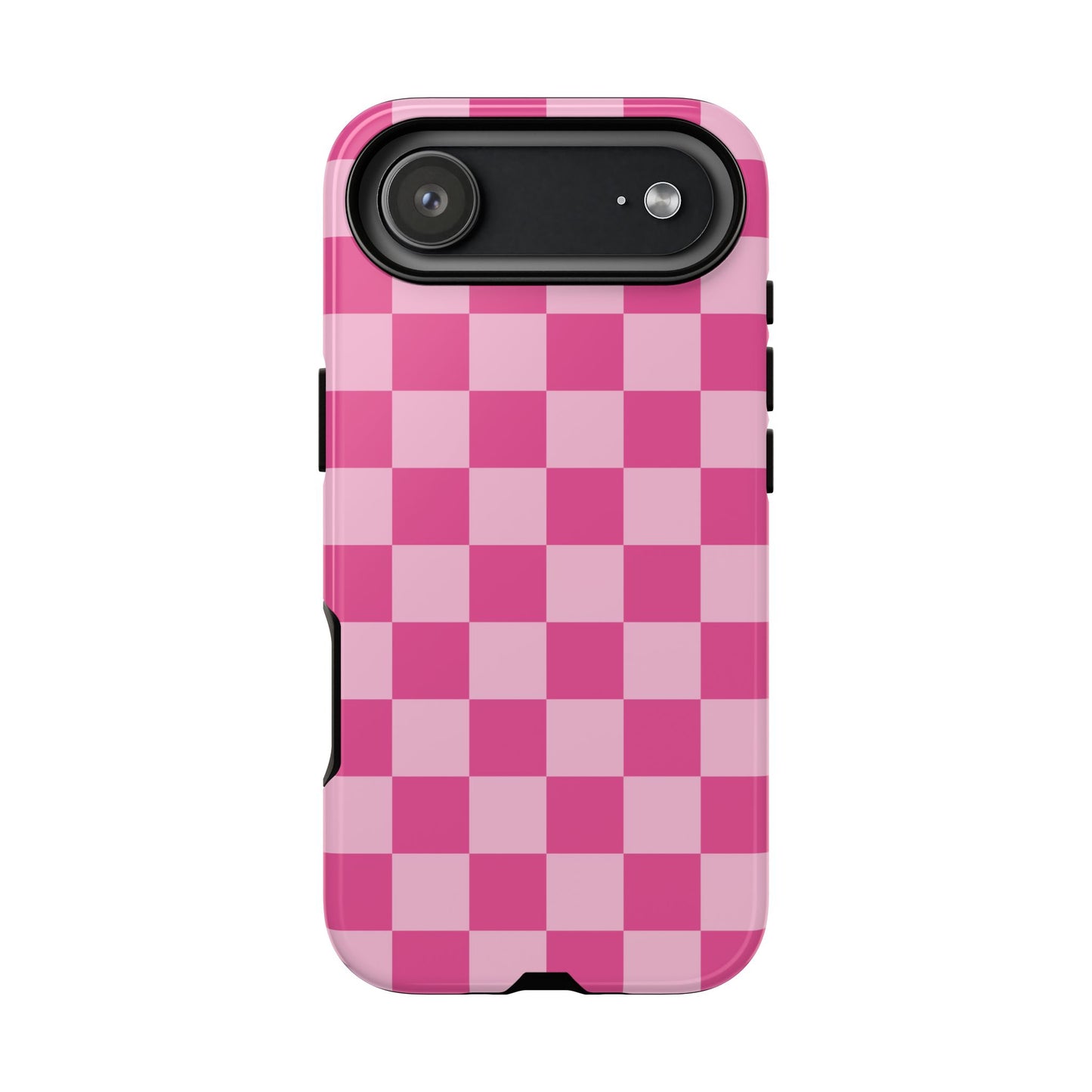Hot Pink Checker Pattern iPhone Case for Girls