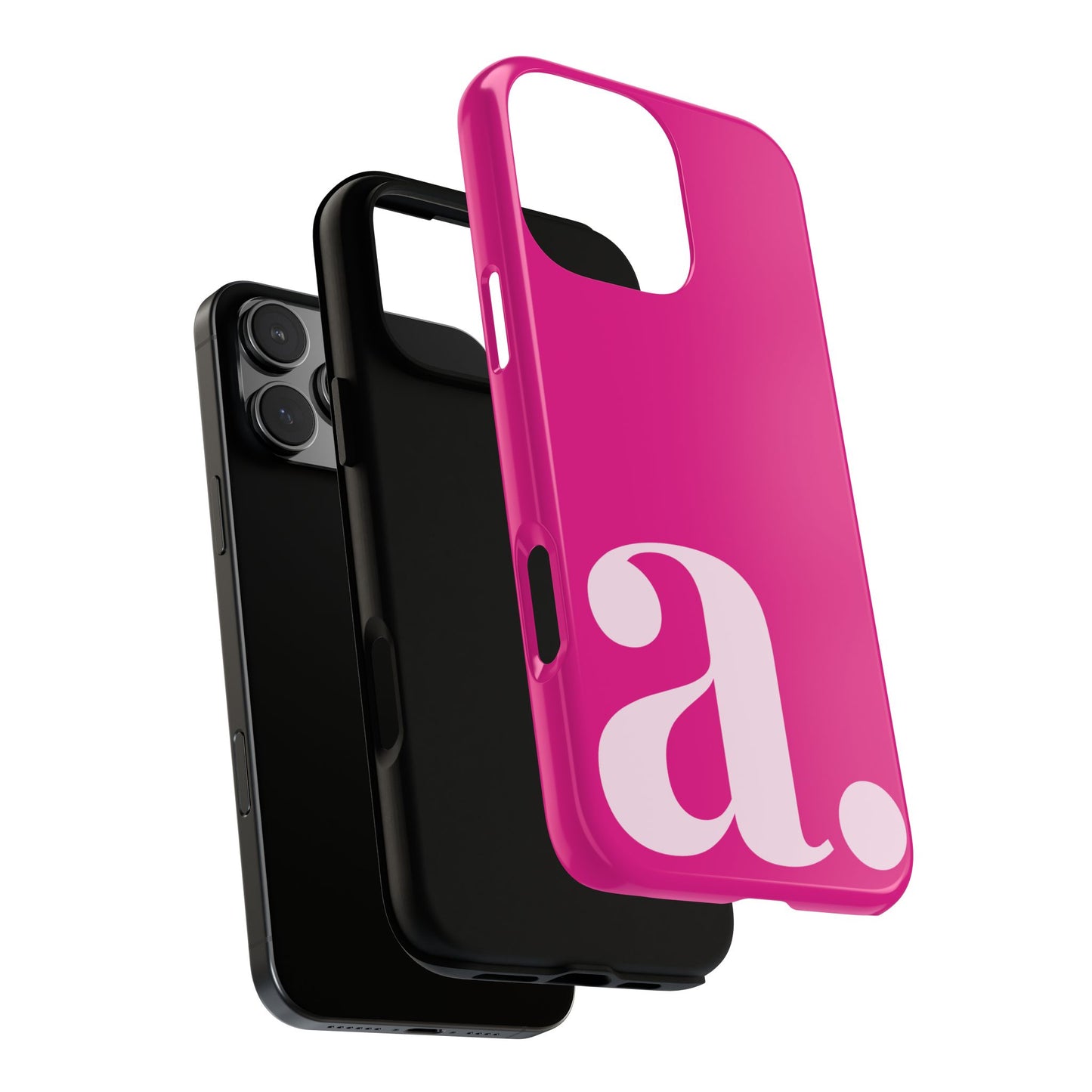 Custom Monogram Initial iPhone Case - Pink Shockproof Cover