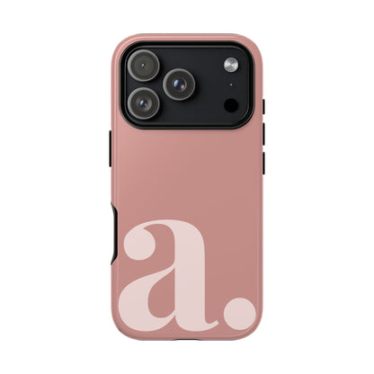 Personalized Initial Monogram iPhone Case - Rose Gold Cover