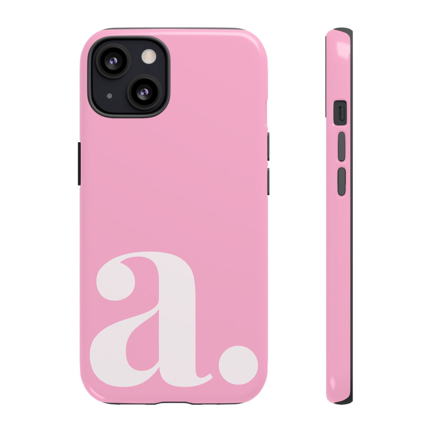 Pink Monogram Initial iPhone Case - Custom Letter Phone Cover