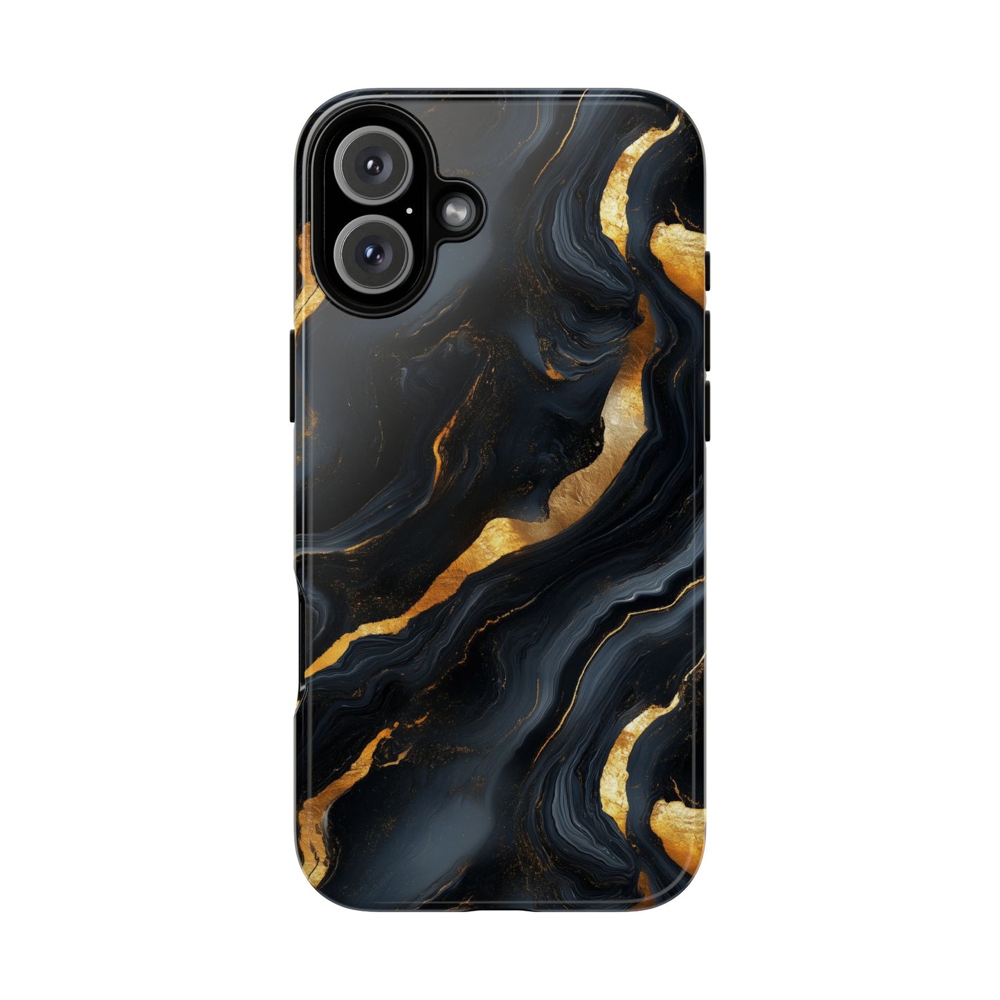 Elegant Black and Gold Marble iPhone Case
