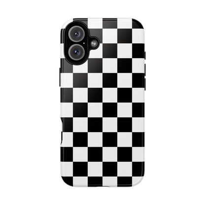 Black and White Checkered Pattern iPhone Case
