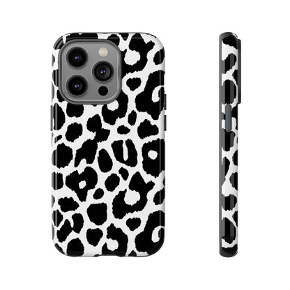 Black and White Leopard Print iPhone Case
