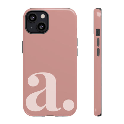 Personalized Initial Monogram iPhone Case - Rose Gold Cover