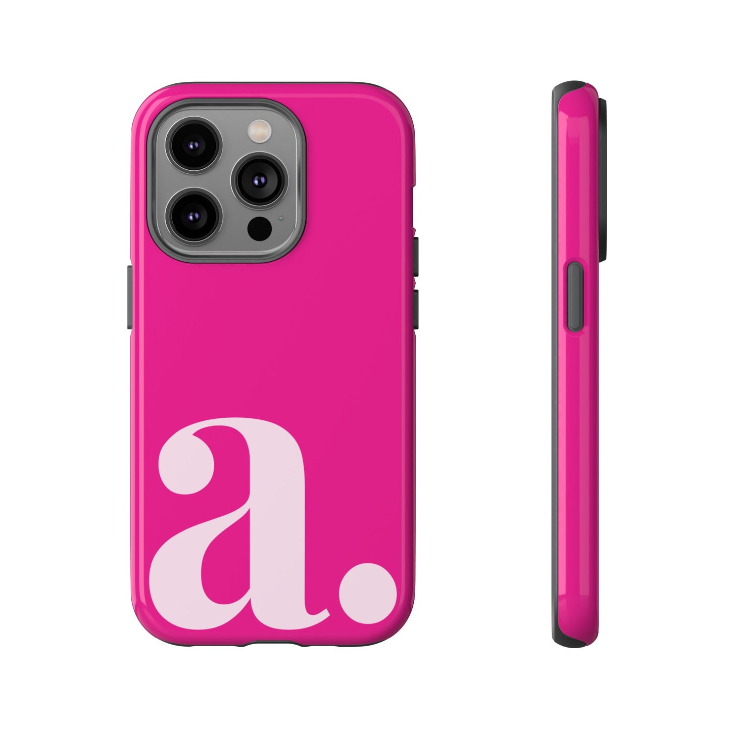 Custom Monogram Initial iPhone Case - Pink Shockproof Cover