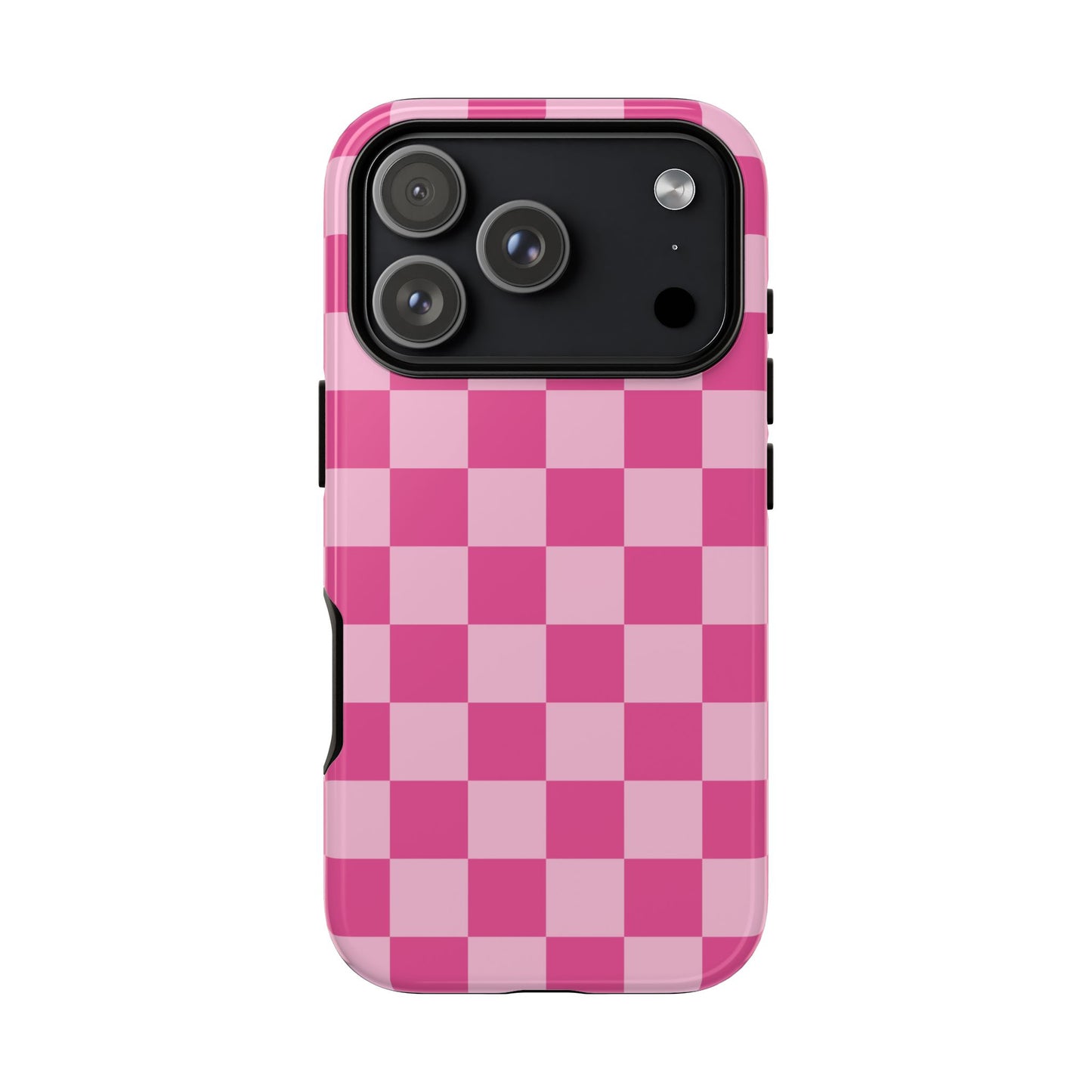 Hot Pink Checker Pattern iPhone Case for Girls