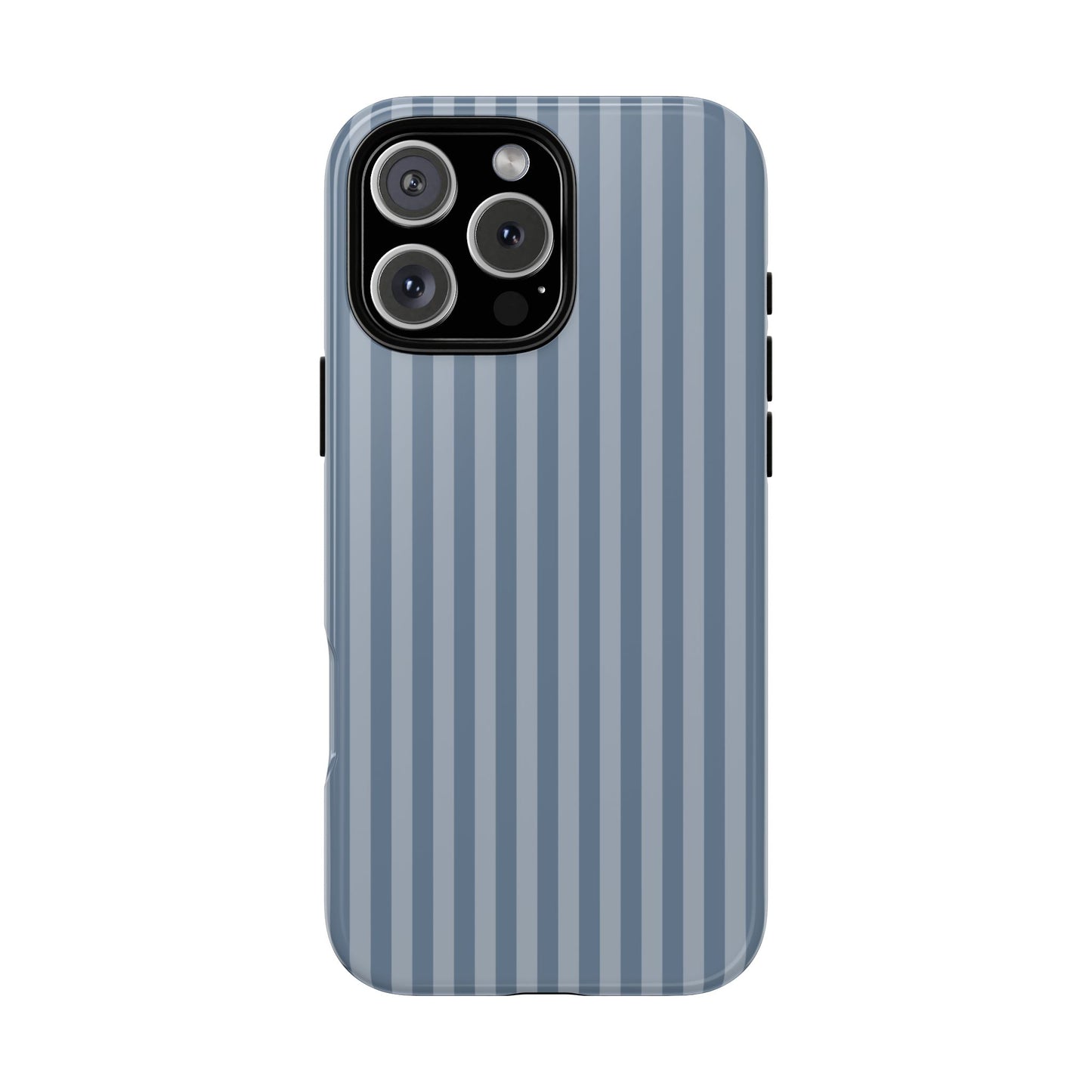 Blue Gray Striped iPhone Case - Minimalist Stripe Pattern