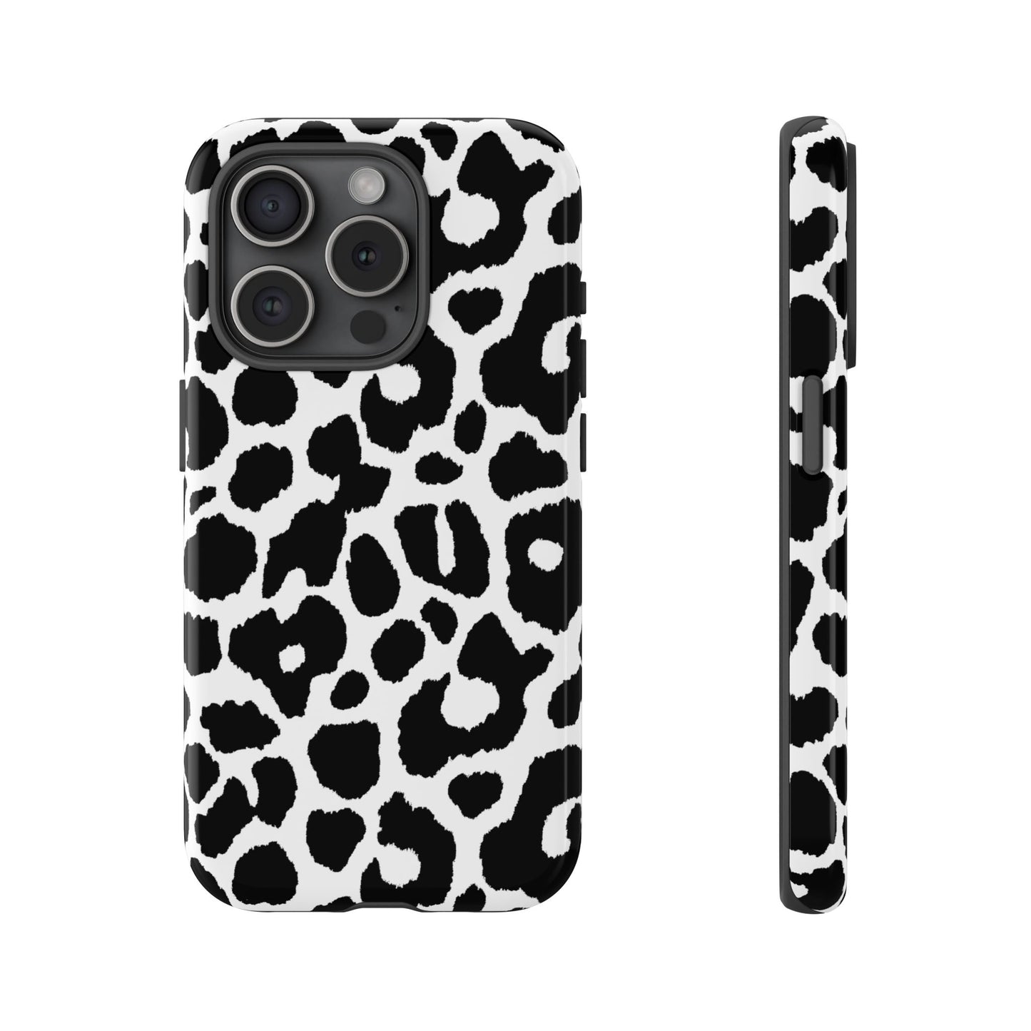 Black and White Leopard Print iPhone Case