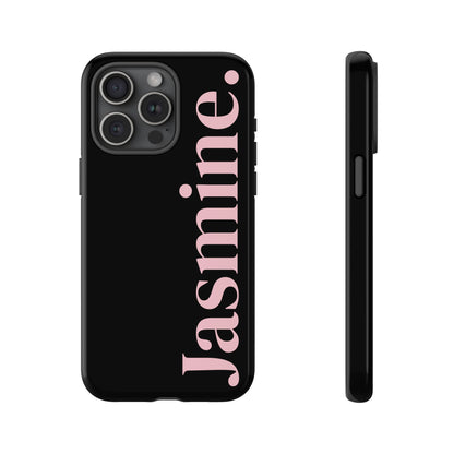 Personalized Name Black iPhone Case - Custom Tough Cover
