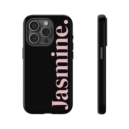 Personalized Name Black iPhone Case - Custom Tough Cover