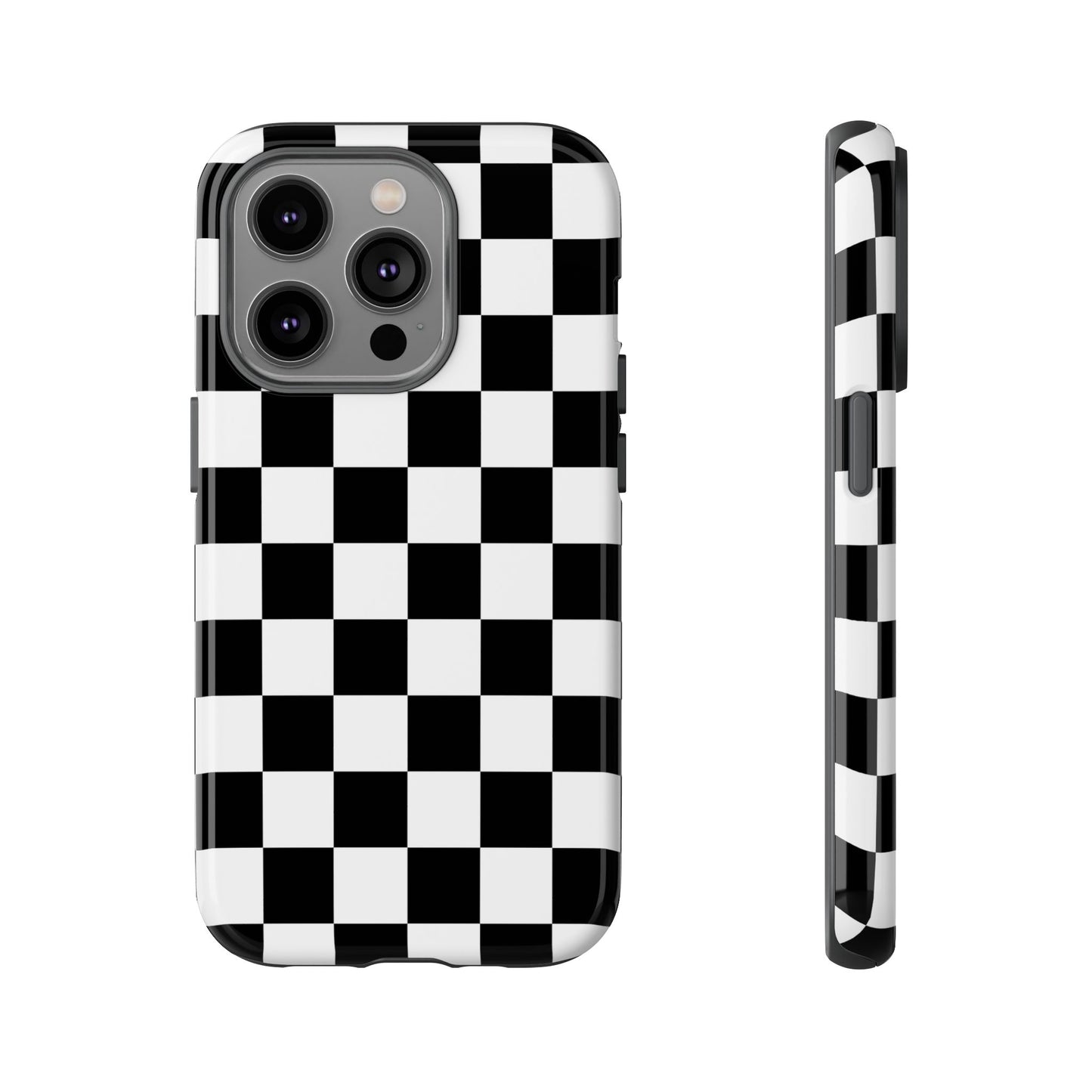 Black and White Checkered Pattern iPhone Case