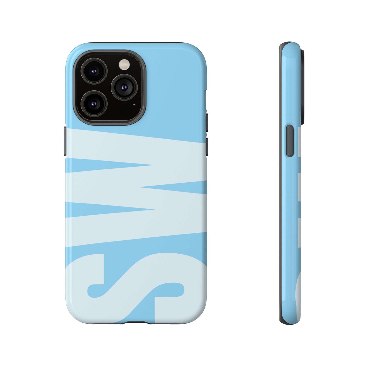 Custom Initial Monogram iPhone Case - Baby Blue