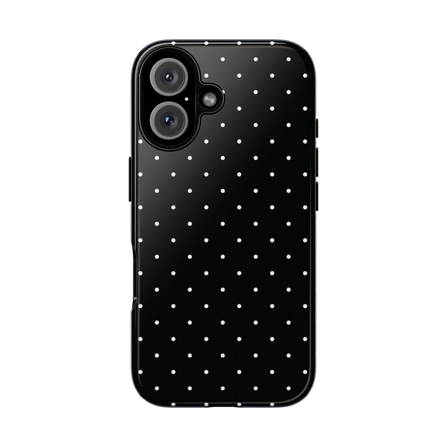 Black Chic Polka Dot iPhone Case - Minimalist Style