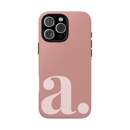 Personalized Initial Monogram iPhone Case - Rose Gold Cover
