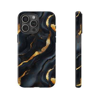 Elegant Black and Gold Marble iPhone Case