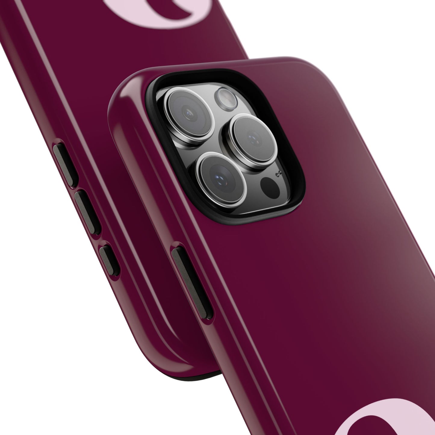 Personalized Monogram iPhone Case - Rich Burgundy Phone Cover