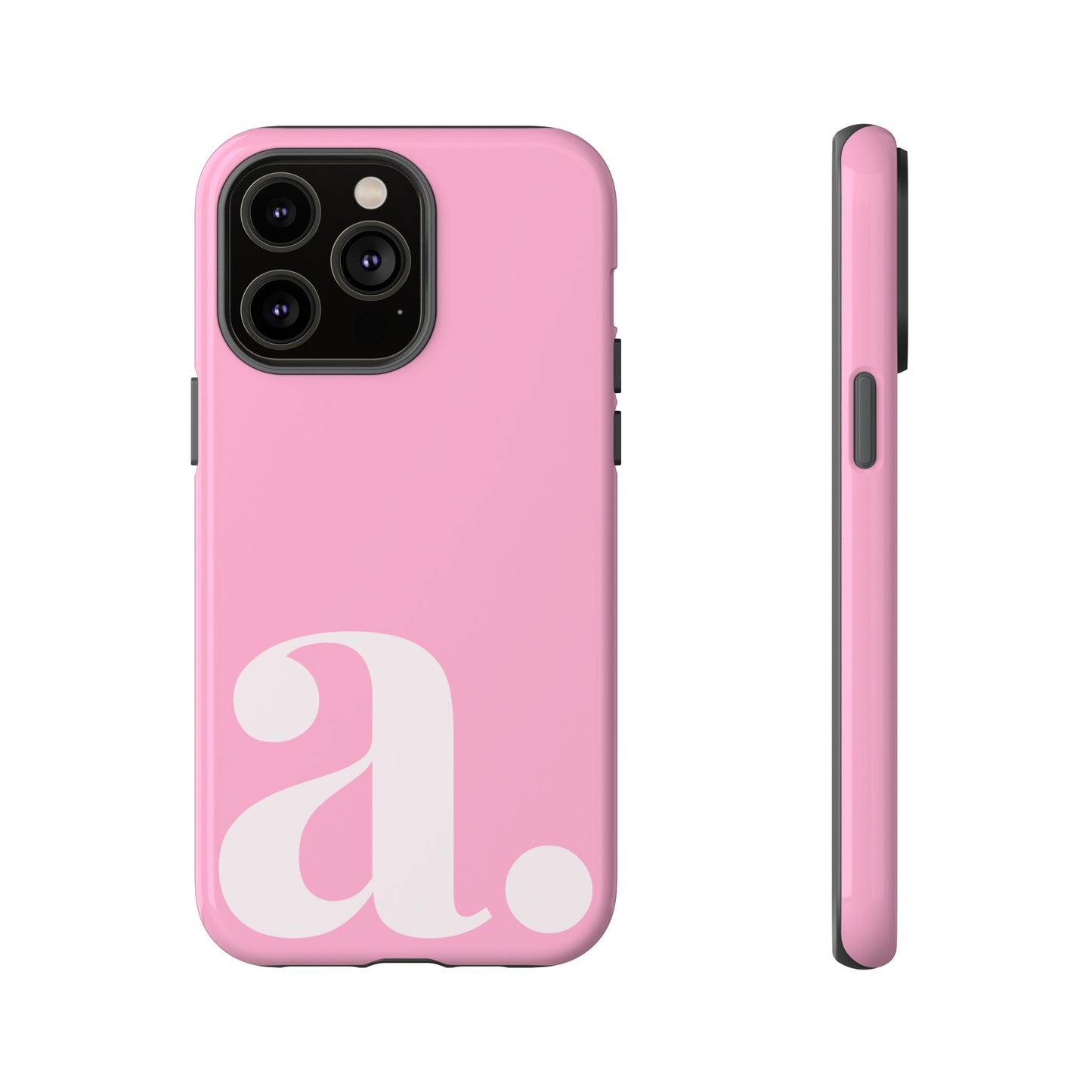 Pink Monogram Initial iPhone Case - Custom Letter Phone Cover