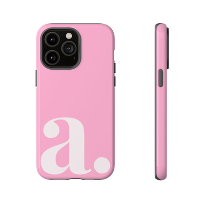 Pink Monogram Initial iPhone Case - Custom Letter Phone Cover