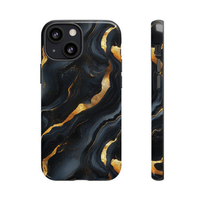 Elegant Black and Gold Marble iPhone Case