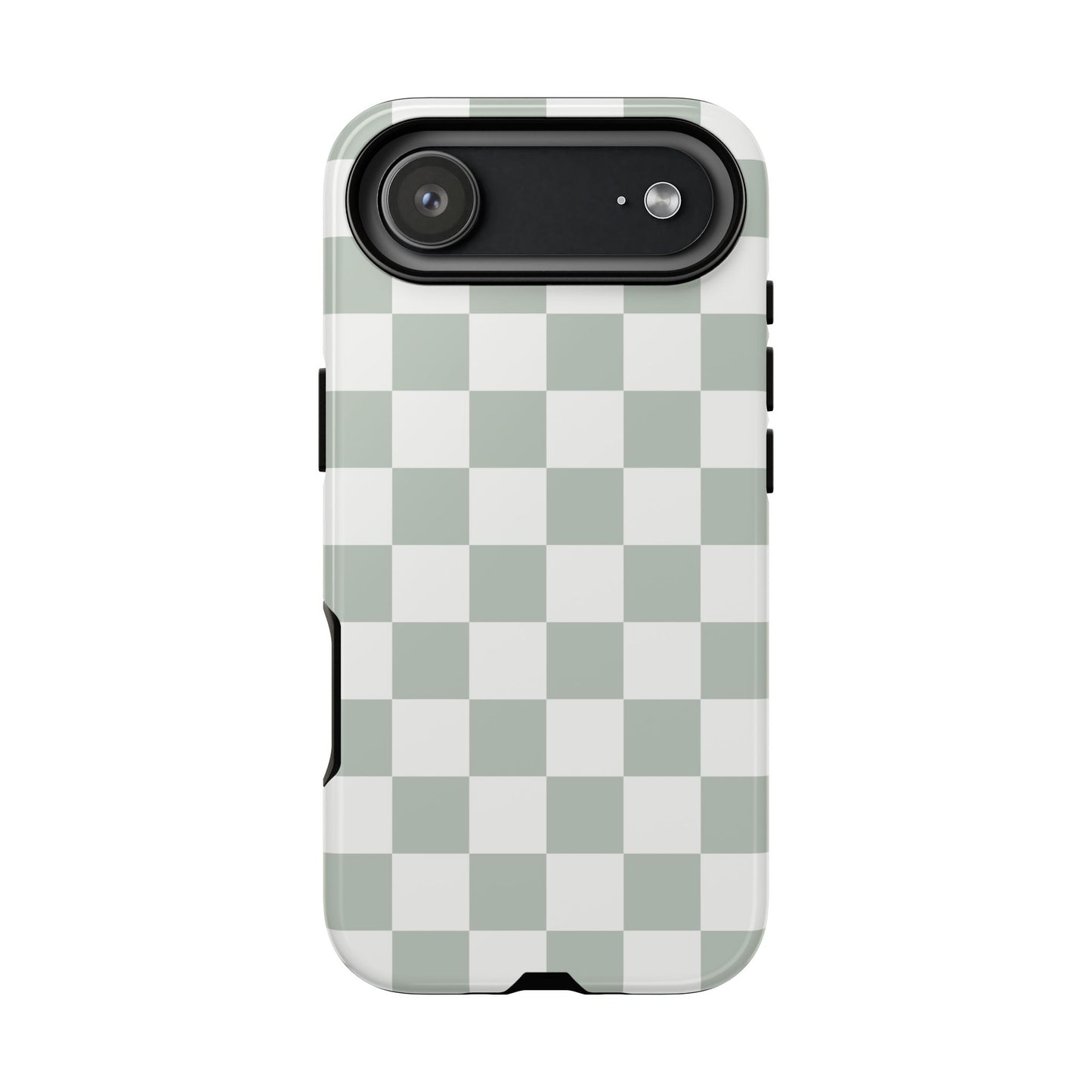 Checker Pattern iPhone Case | Ash Gray