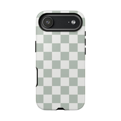 Checker Pattern iPhone Case | Ash Gray