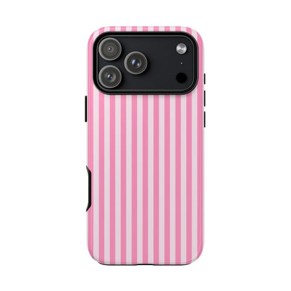 Cute Pink Striped iPhone Case | Chic Gift for Her