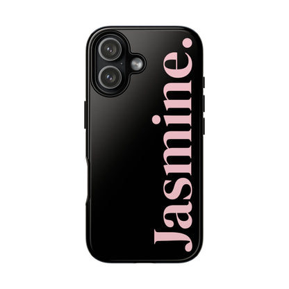 Personalized Name Black iPhone Case - Custom Tough Cover