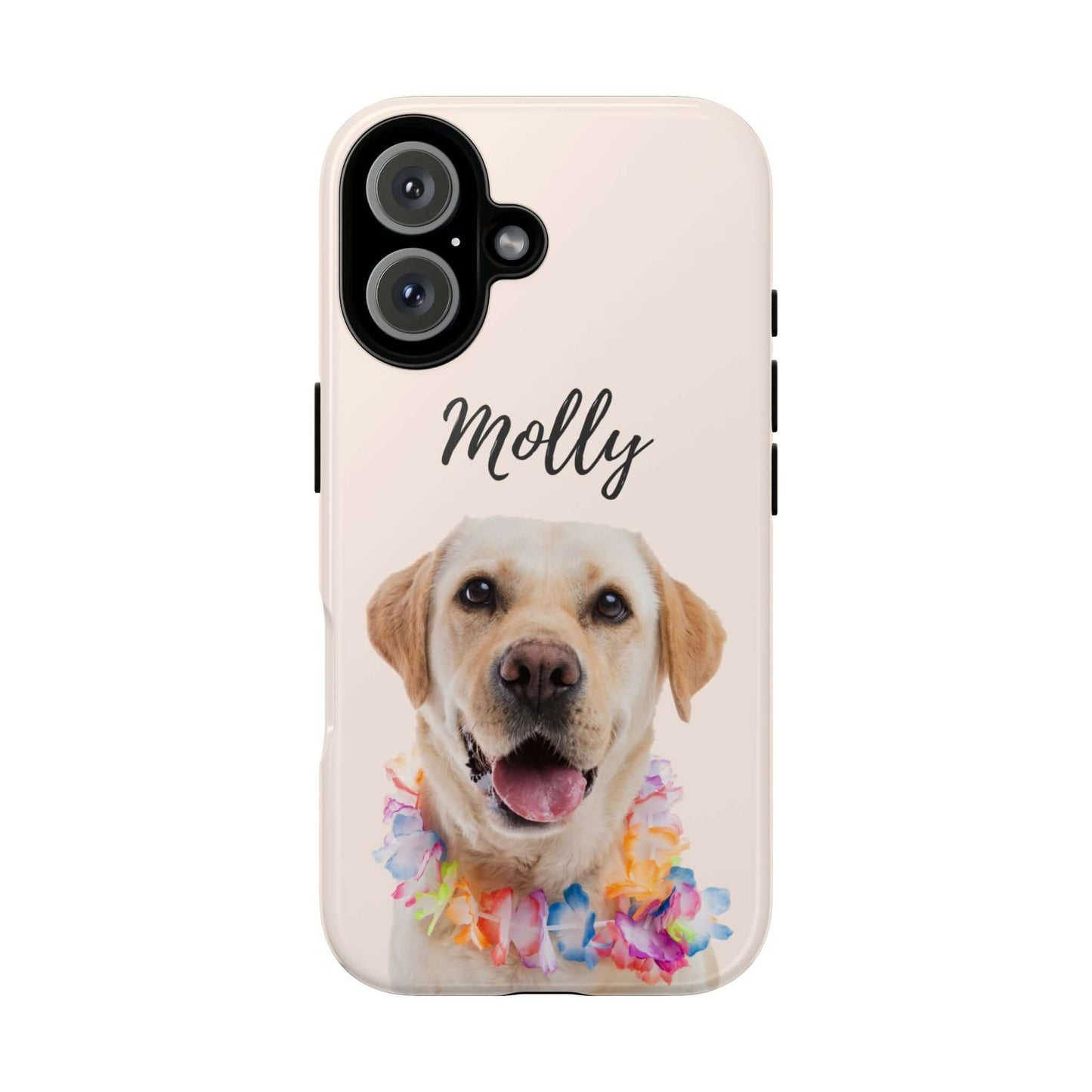 Custom Dog Photo Tough iPhone Case - Personalized Pet Name