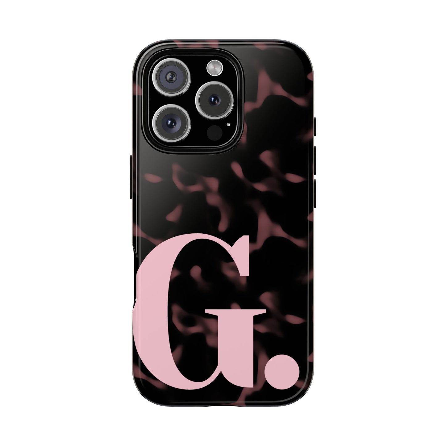 Personalized Initial Tortoise Shell iPhone Case - Blush Chic