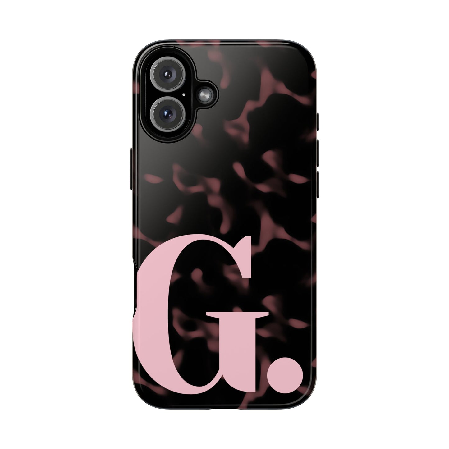 Personalized Initial Tortoise Shell iPhone Case - Blush Chic