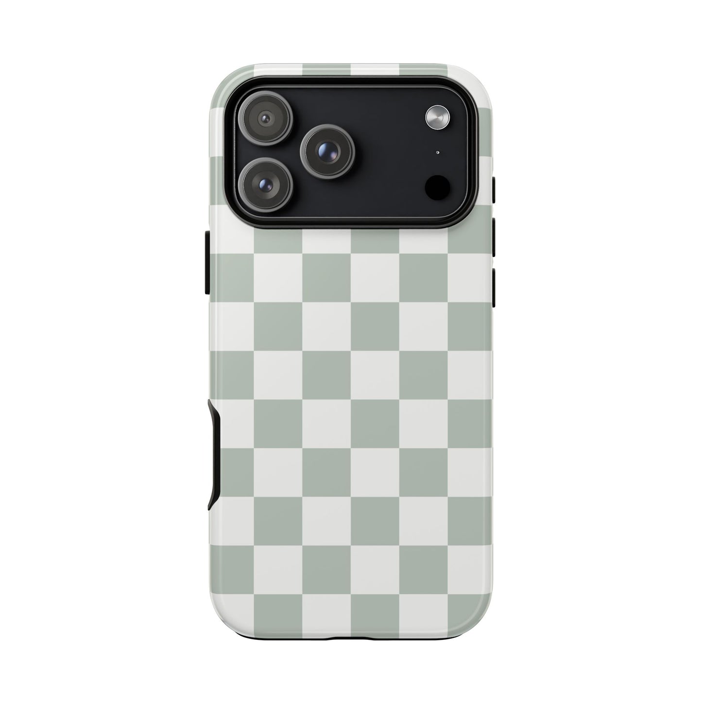 Checker Pattern iPhone Case | Ash Gray
