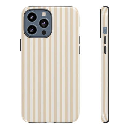 Champagne Luxe - Striped iPhone Case for Fashion Forward Women