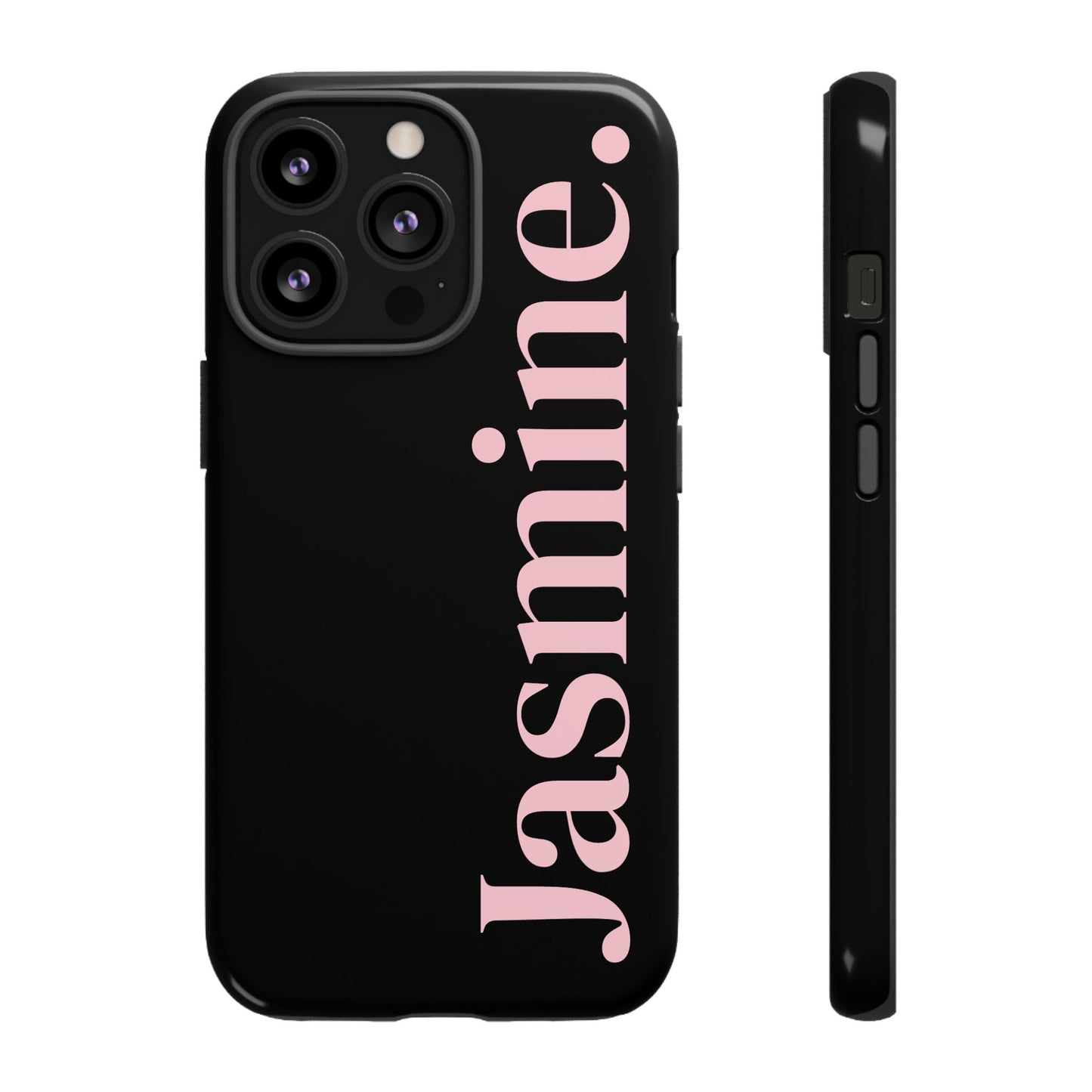 Personalized Name Black iPhone Case - Custom Tough Cover