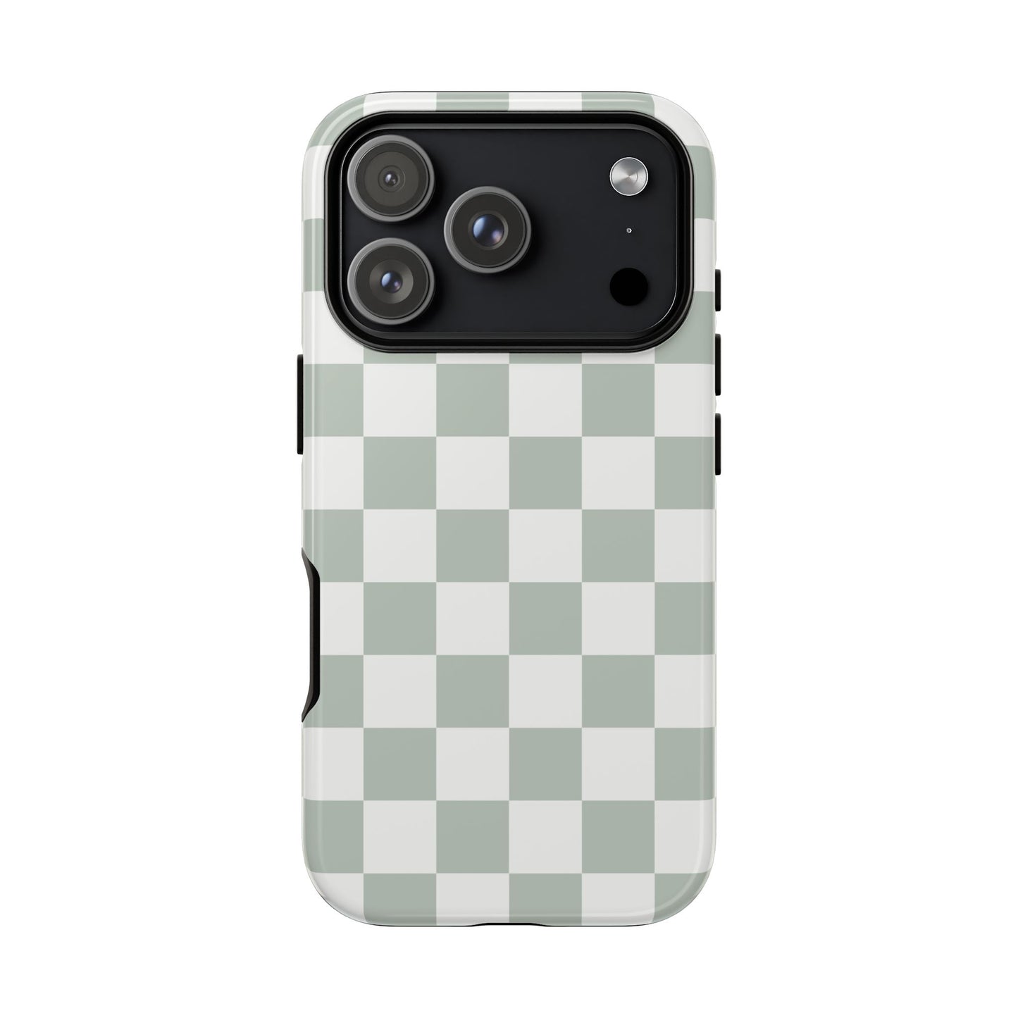 Checker Pattern iPhone Case | Ash Gray