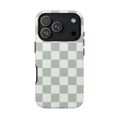Checker Pattern iPhone Case | Ash Gray