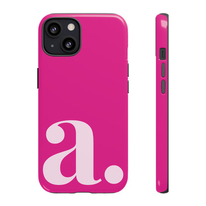 Custom Monogram Initial iPhone Case - Pink Shockproof Cover