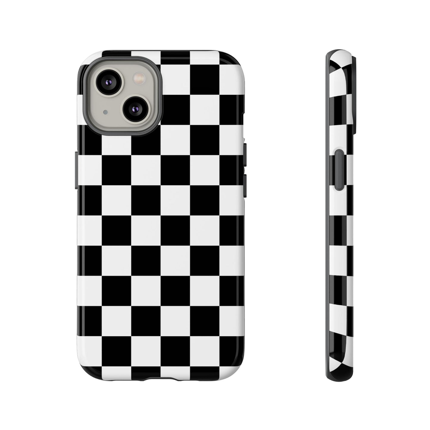 Black and White Checkered Pattern iPhone Case