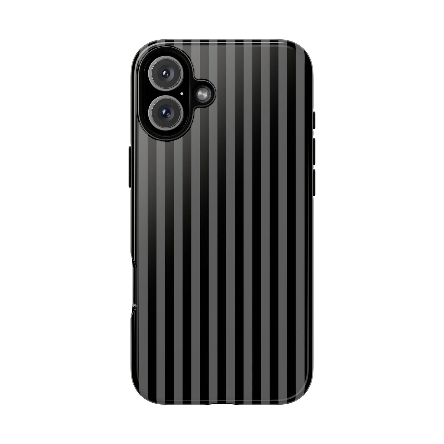 Obsidian Elegance - Striped Black iPhone Case