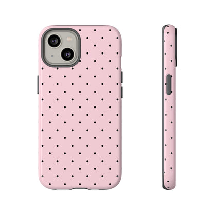 Cute Millennial Pink Polka Dot iPhone Case