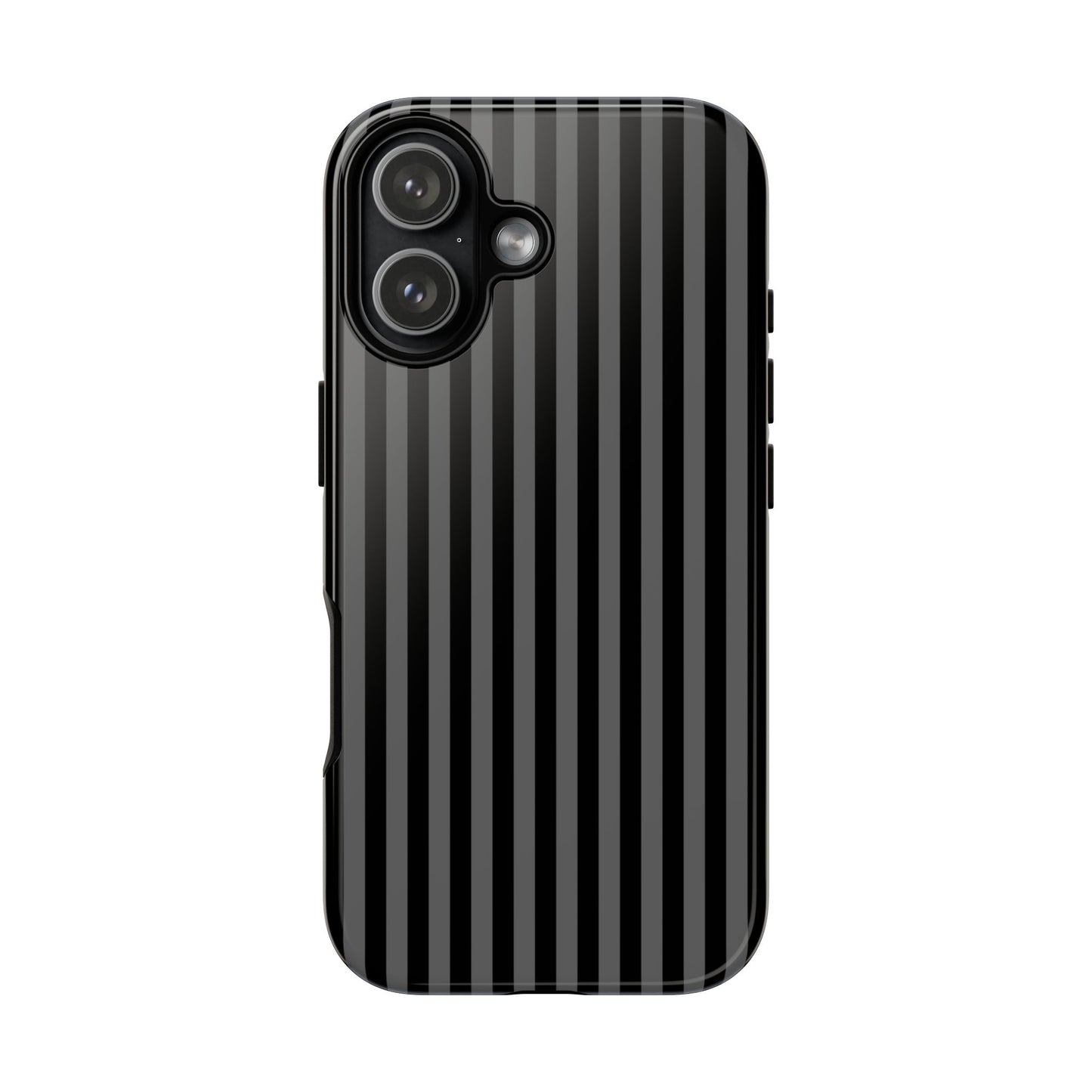 Obsidian Elegance - Striped Black iPhone Case
