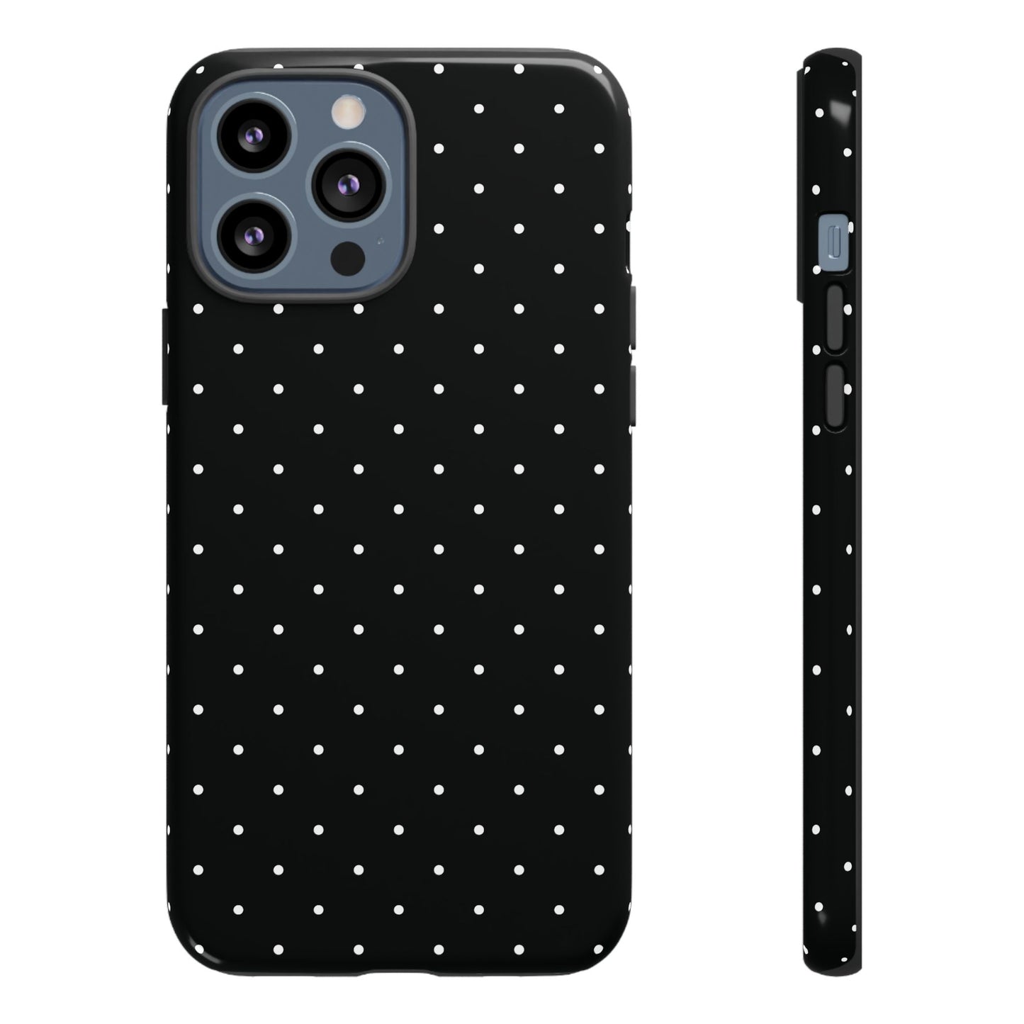 Black Chic Polka Dot iPhone Case - Minimalist Style