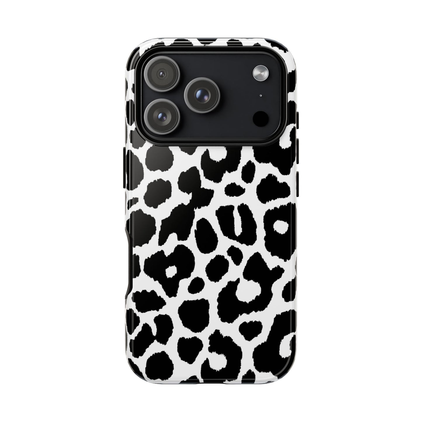 Black and White Leopard Print iPhone Case
