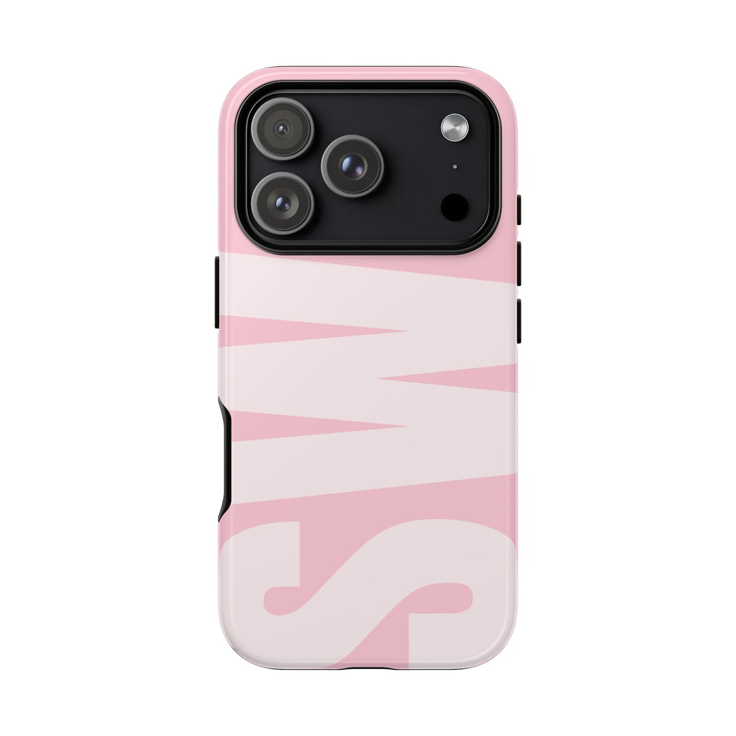Millennial Pink Custom Initial Monogram iPhone Case - Shockproof