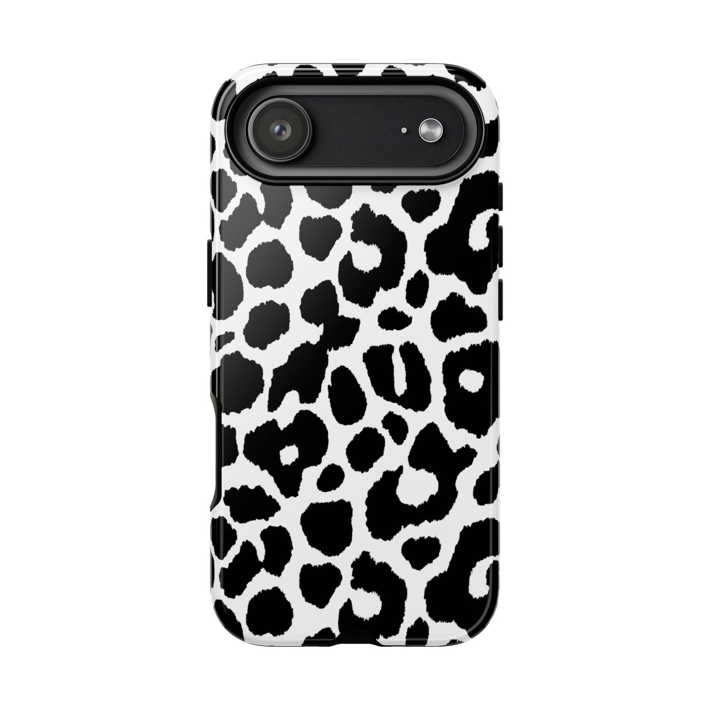 Black and White Leopard Print iPhone Case